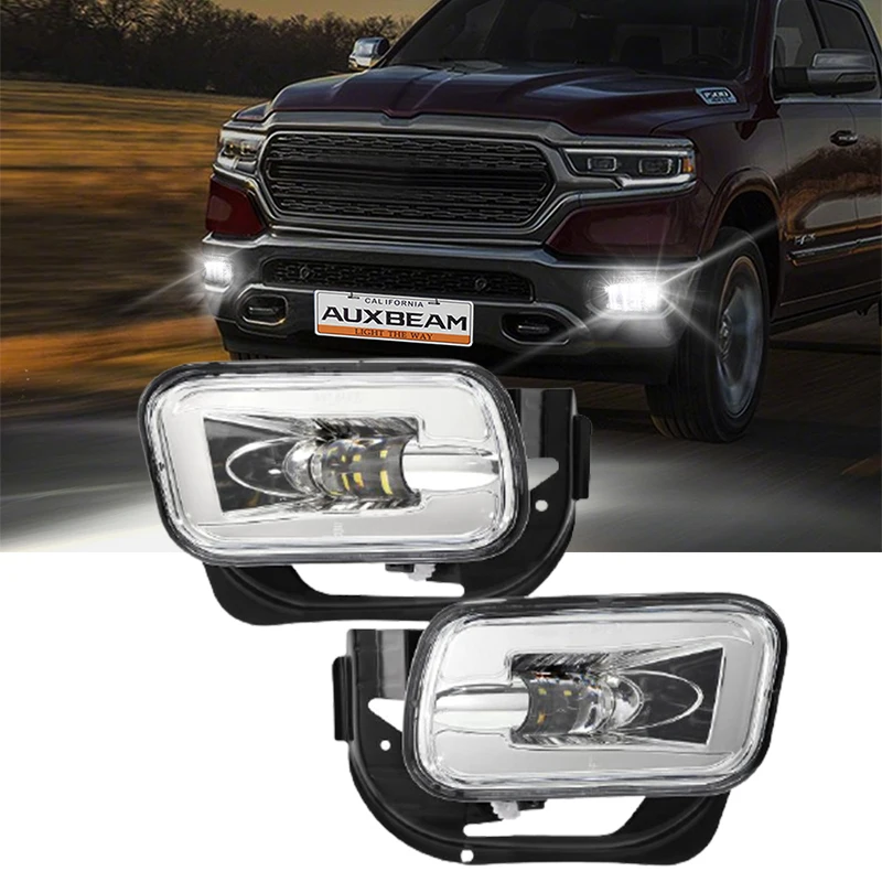 1 Pair Car LED Fog Light For Dodge Ram 1500 2009 -2012/2500 3500 2010-2018 # MS-DR0916 Waterproof IP67 Driving Lamp