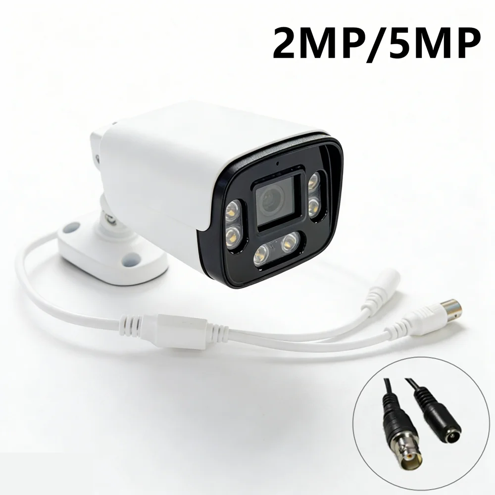 2MP 5MP AHD Outdoor Camera Bullet Security Surveillance 3.6mm Lens 1080P ColorVu Night Vision Analog Security CCTV Camera