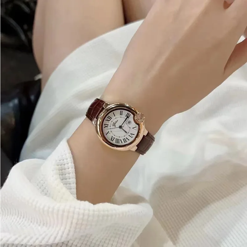 Stesso Video2023New-Embedded Confession Balloon Temperament Wild Light Girls' Watch Waterproof Watch coppia