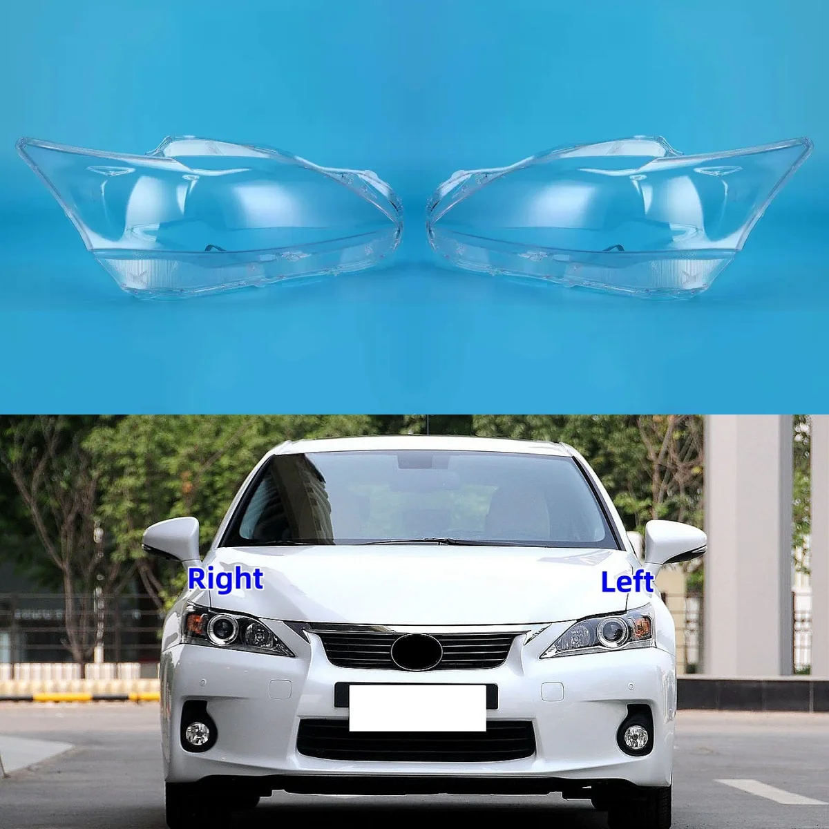 

For Lexus CT CT200 CT200h 2012 2013 2014 2015 Car Lights Shell Transparent PC Material Dust Headlights Cover