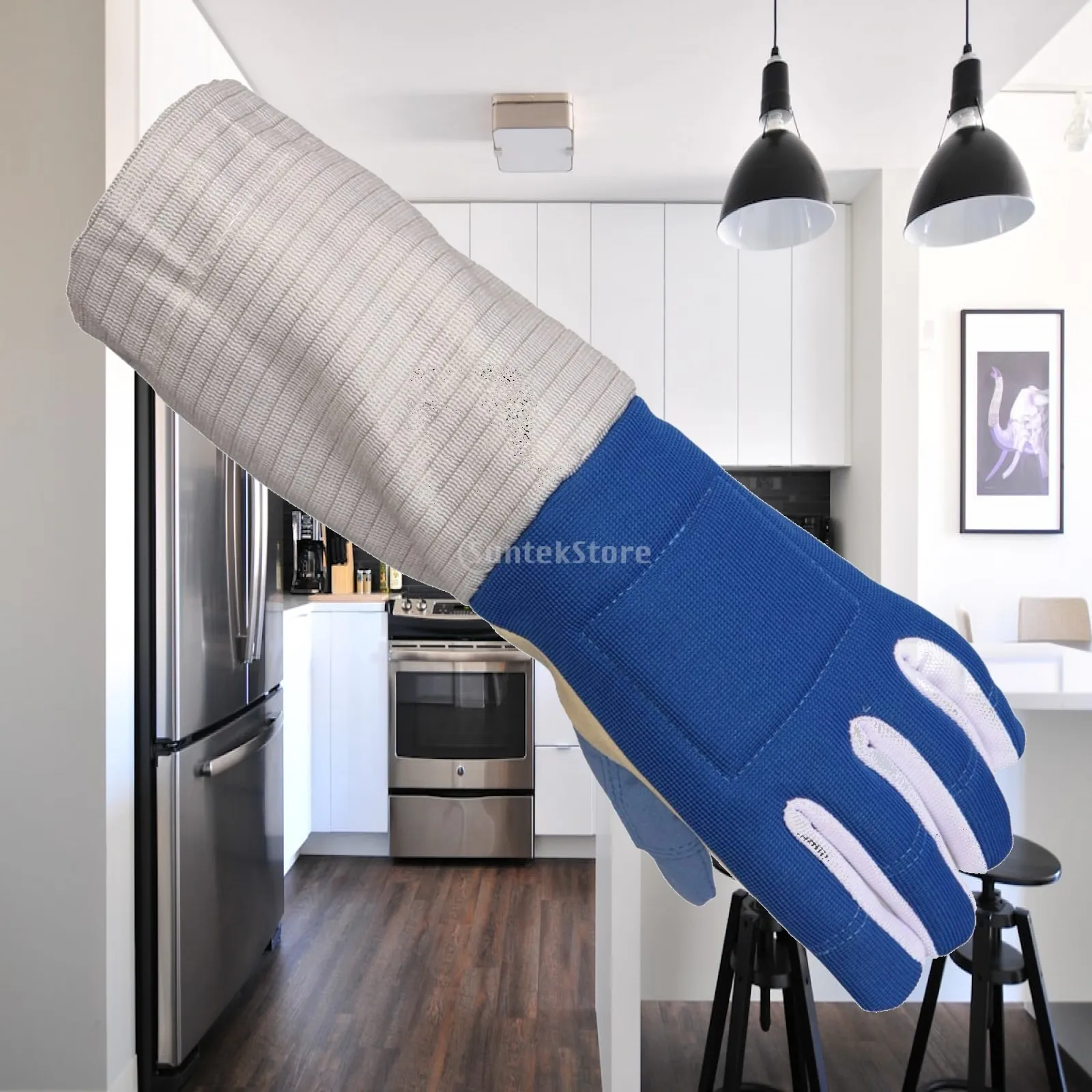 Fencing Sport Handwear Conductive Metal Fabric Glove for Cutlass Fencer with Extended Cuff Protection Adult Youth