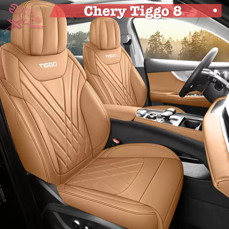 Чехол на сиденье для Chery Tiggo 8 PLUS 2025 с левым рулем, полностью закрывающий, на заказ, защитная подушка для сиденья