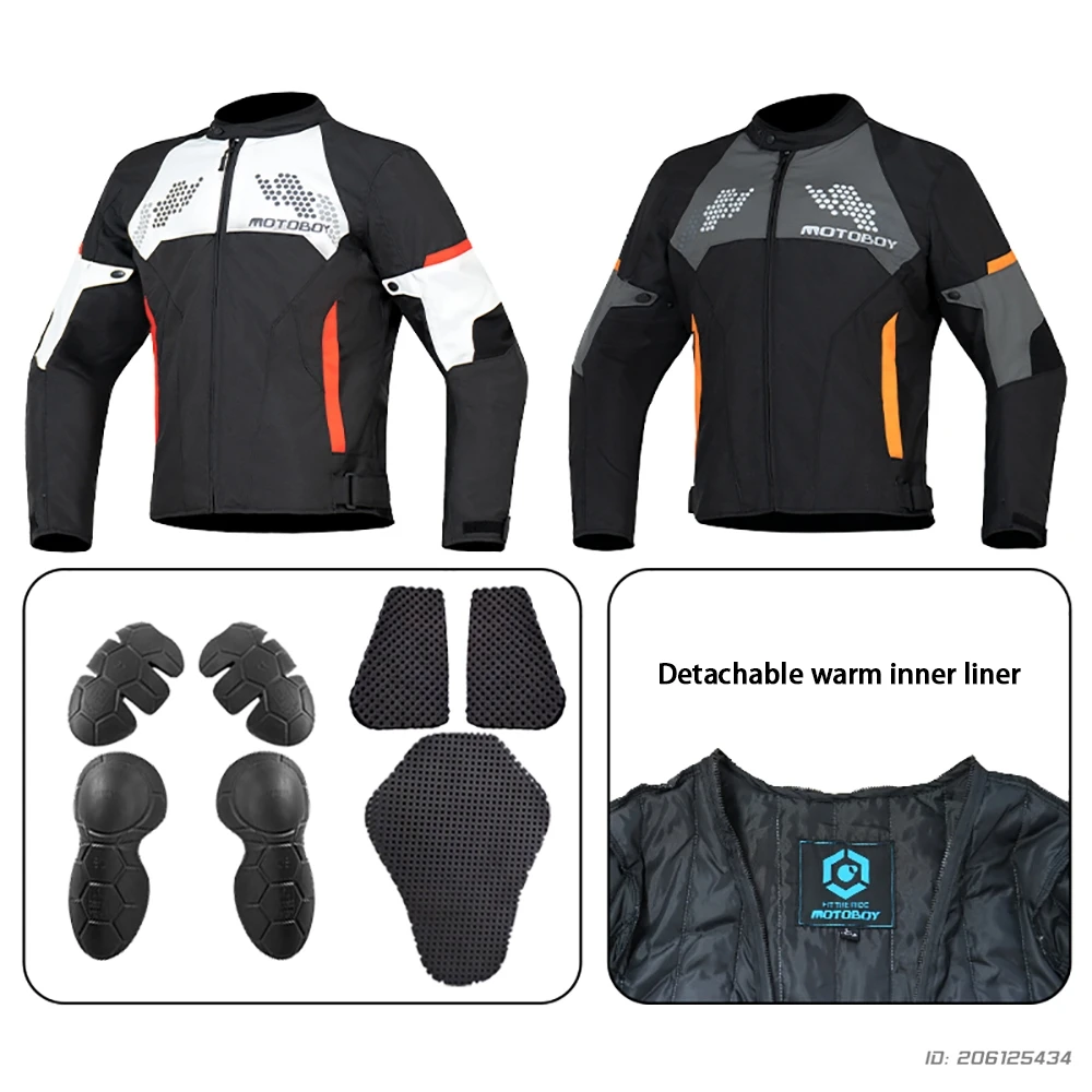 Motorcycle Jacket All Season Breathable Biker Light Jacket Motorcyclist Jacket With Protection Anti-drop Men's Riding Clothes