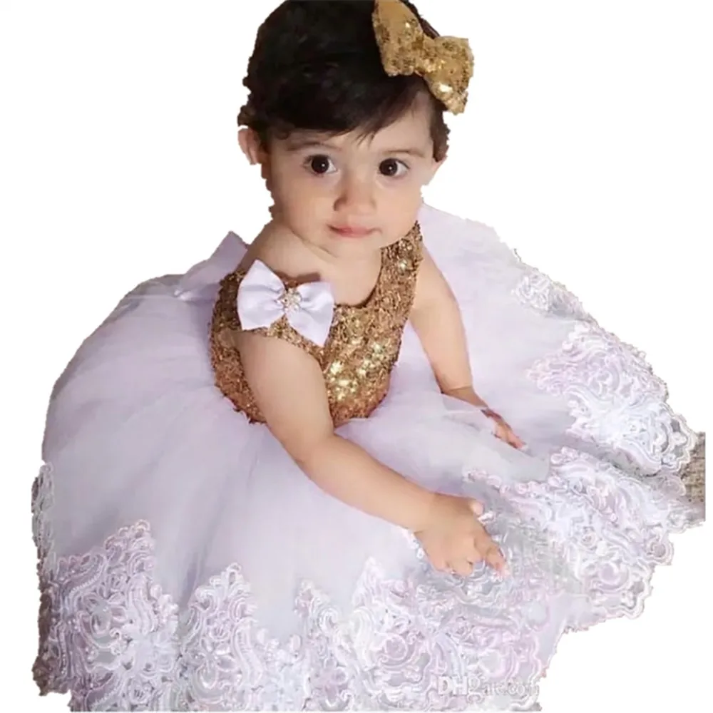 Abito da compleanno per bambina carino con applicazioni Abito da ragazza di fiori in pizzo per matrimonio Abito da ballo per prima comunione con paillettes personalizzato