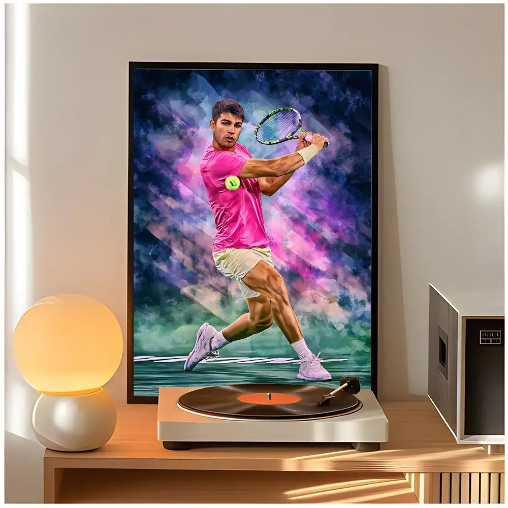 dynamic athlete Carlos Alcaraz Poster Premium Wall Decor Modern Home Poster Unframed