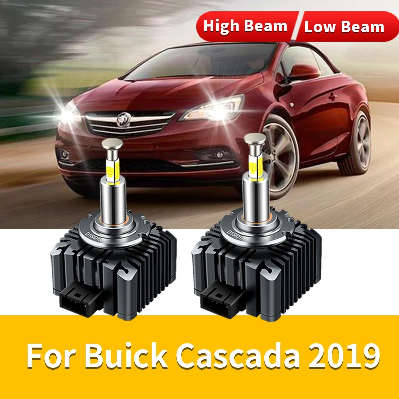 

Ксеноновые HID-лампы, 2 шт., 12 В, 6000 К, белые светодиодные фары для Buick Cascada 2019, лм, замена Canbus, безошибочная автомобильная лампа