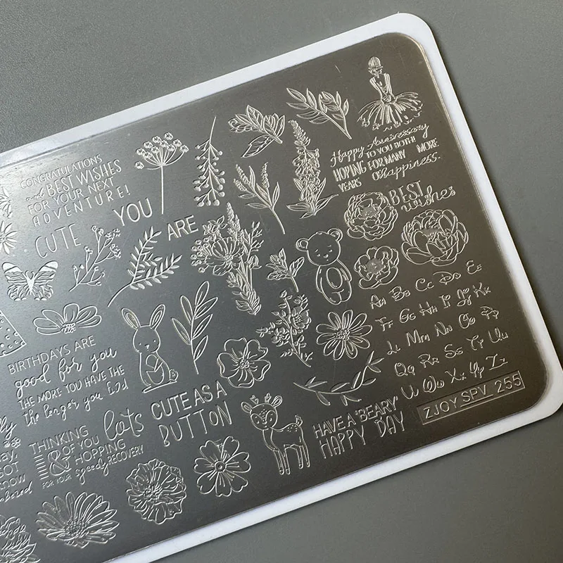 XMQ STAMPING NAIL PLATES BUTTERFLY LETTERS IMATGE PLATES TEMPLATE