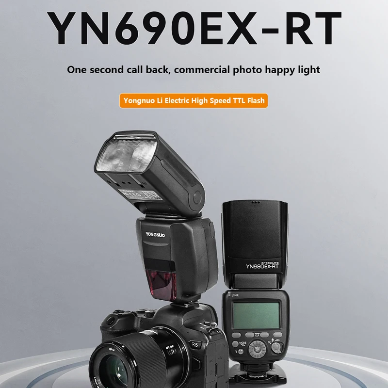 

Yongnuo YN690EX-RT with 2000mAh Li-ion Battery Speedlite Flash HSS TTL 2.4G for Canon 6D Mark II 700D 760D 850D 1DX for Canon