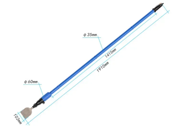 Hot saleTY67075 Longest Pneumatic Scraper 1910mm (75.2 in.) extended Air Chipping Hammer for hard to reach space mix Mortar remo