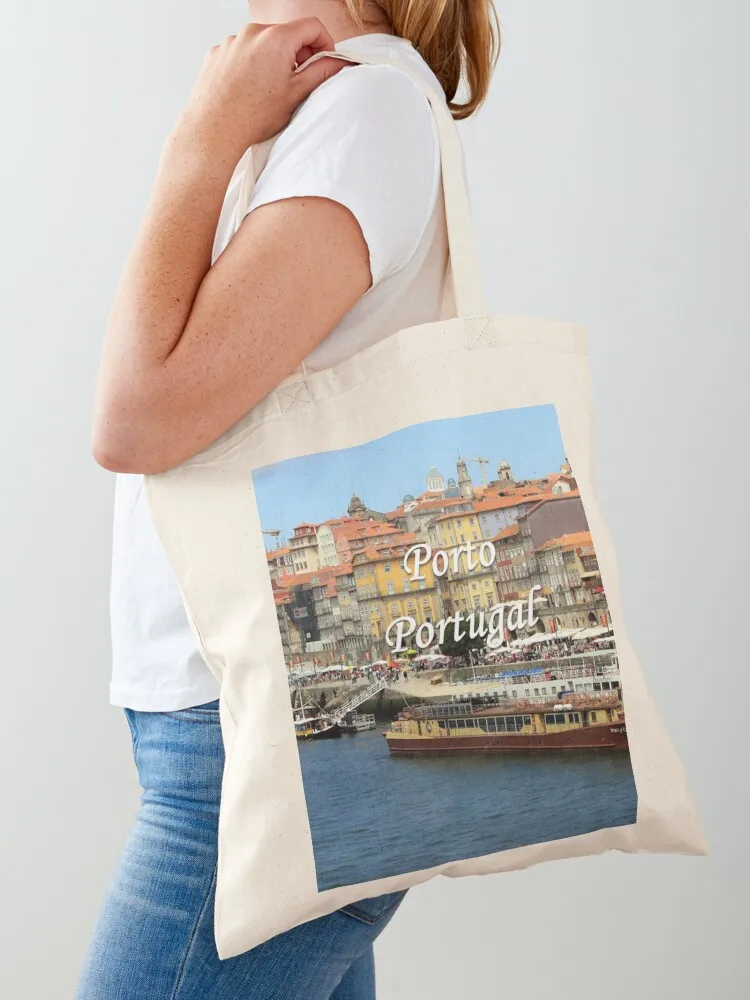 Porto, Portugal (caption) Tote Bag cloth bag woman shopper bag women Canvas Tote