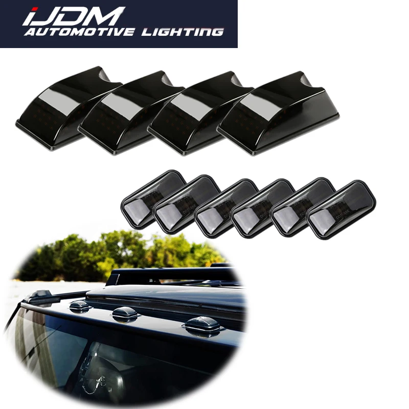 iJDM Smoked Lens Cab Marker Light Top Roof Light Running Light Housings For 2003-2009 Hummer H2 & For 2005-2009 Hummer H2 SUT