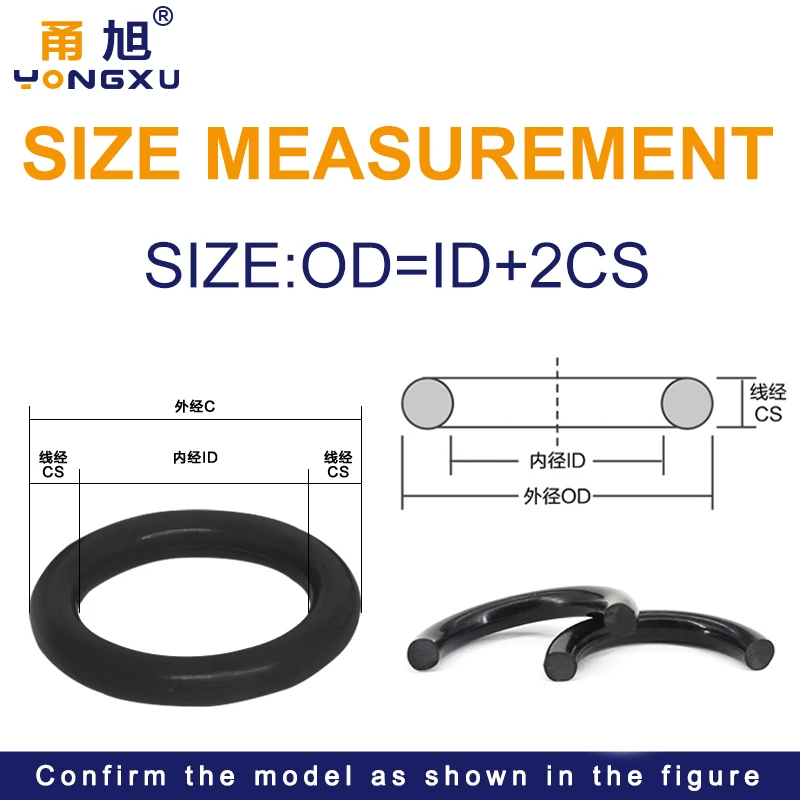 NBR O Ring Seal Gasket Thickness CS1mm OD4-50mm Oil and Wear Resistant Automobile Petrol Nitrile Rubber O-Ring Waterproof Black