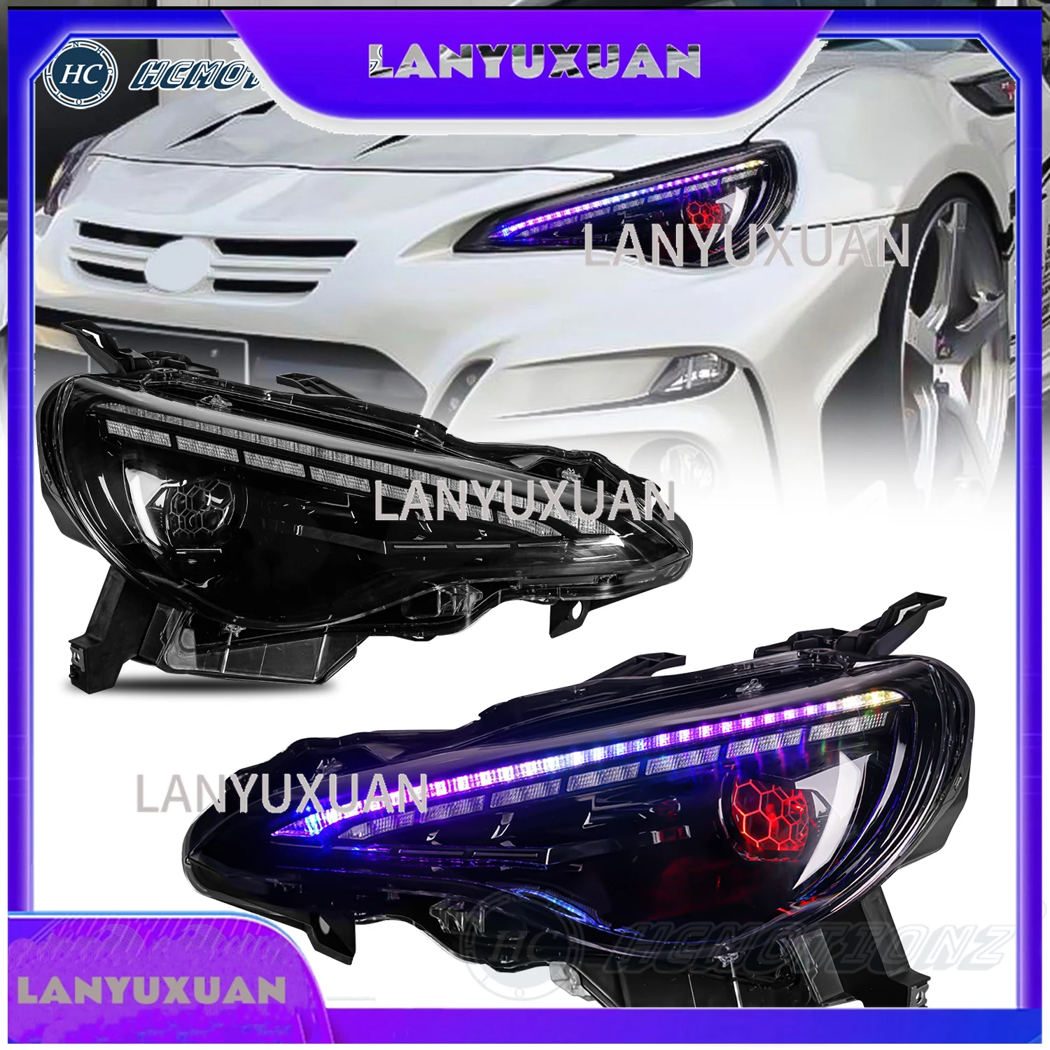 2026 HCMOTIONZ Full LED Front Lamps for Toyota 86 2012-2021 Headlights for Subaru Brz 2013-2021 Assembly Fit SCION Fr-s 2012-201