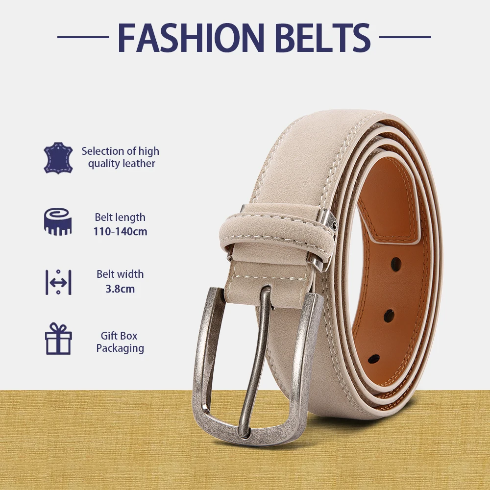 Unisex Freie Größe PU Leder Gürtel Für Frauen Luxus Designer Jeans Taille Gürtel Männer Mode Wildleder taille gürtel Bund – Detail 7