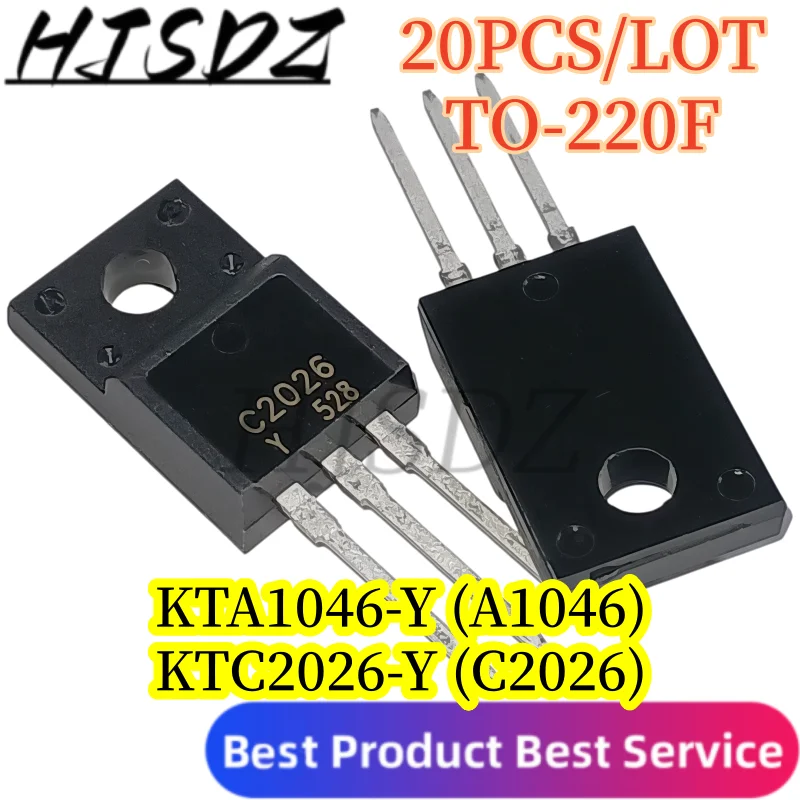 【20pcs-lot】transistor-to-220f-kta1046-y-u-pf-a1046-ktc2026-y-c2026-transistor-de-potencia-de-audio