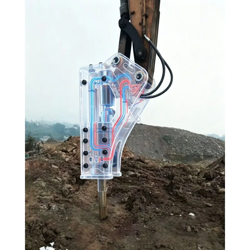 

Hydraulic Breaker Hammer 35 45 with Chisel and Connecting Rod for Excavator Attachment Heavy Duty Demolition Tool