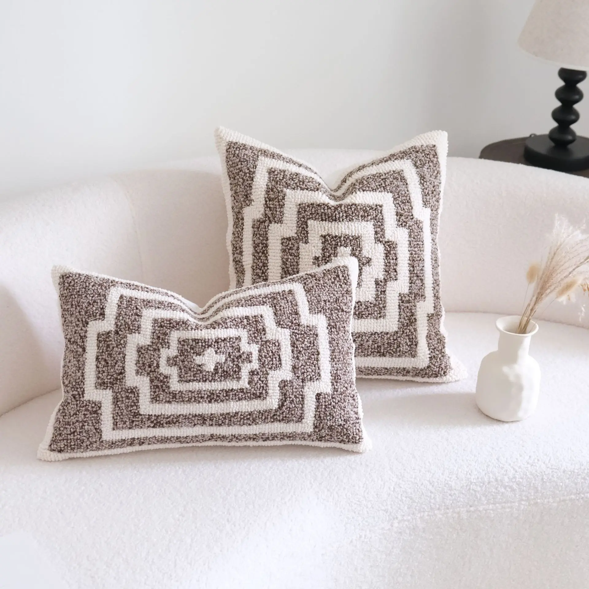Boho Cushion Cover 45x45cm 30x50cm Cotton Linen Throw Pillow Cover Bohemian Geometric Decorative Pillowcase Tassel Design