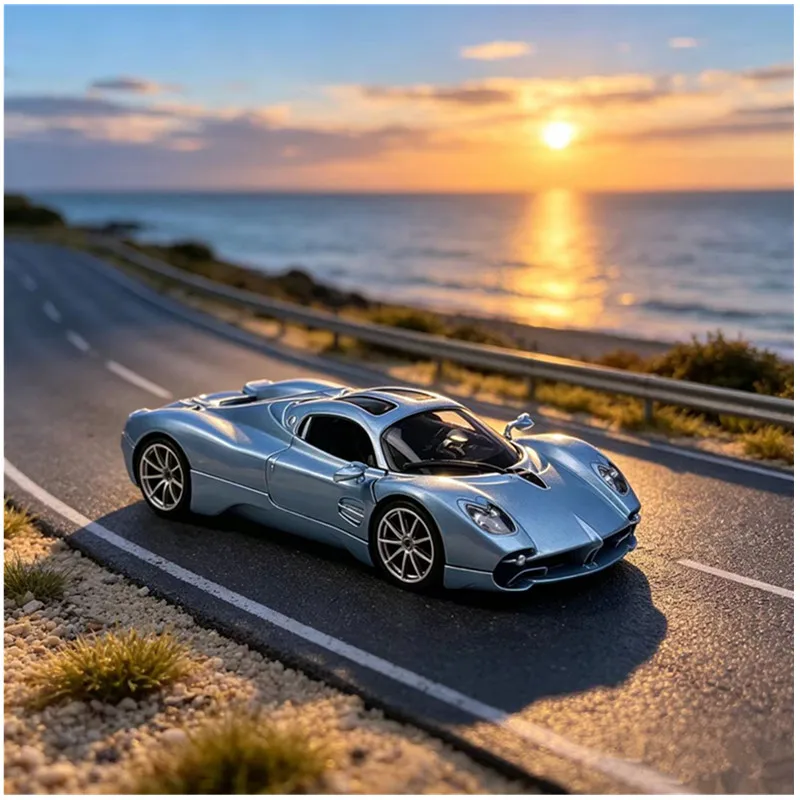 New 1/24 Pagani Paganiutopia Simulation Alloy Car Model Scene Shooting Toys Decorations Desktop Ornaments Birthday Gifts