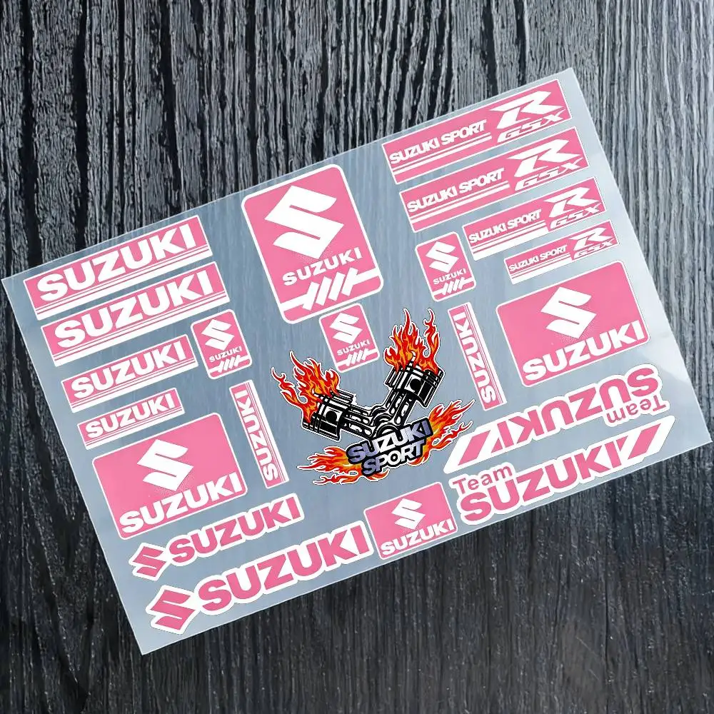 

Светоотражающие наклейки для мотоциклов SUZUKI, водонепроницаемые виниловые наклейки для мотоциклетных шлемов, топливных баков и велосипедов