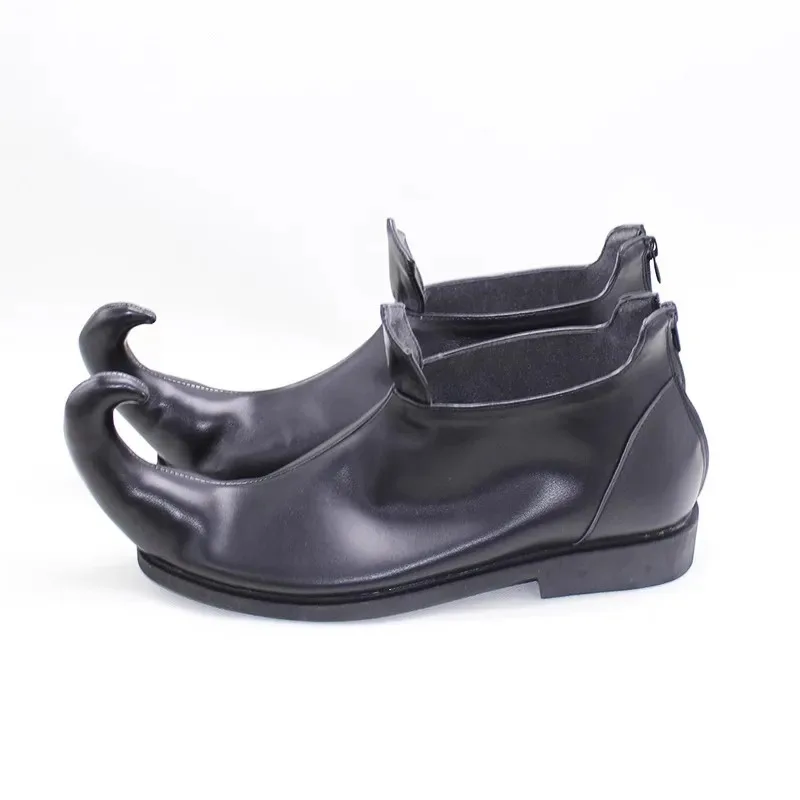 Navidad Elf Buddy Zapatos de cosplay negros Botas Halloween mj:3