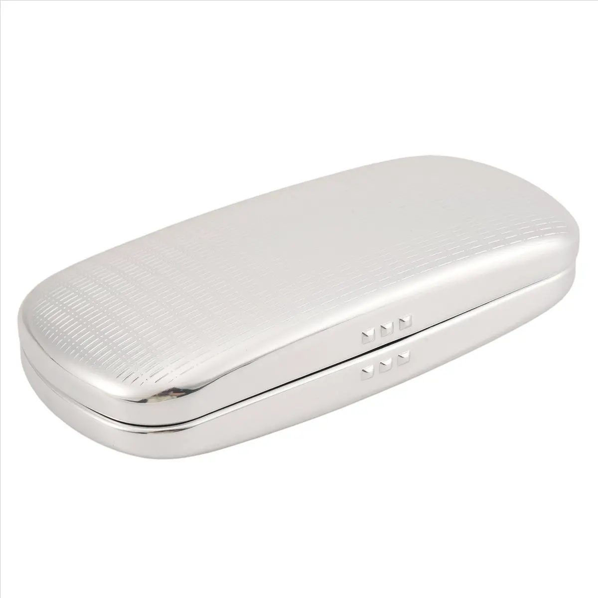 ABME New Glasses Case, Aluminum Hard Shell Eyeglasses Case Striped Spectacles Box