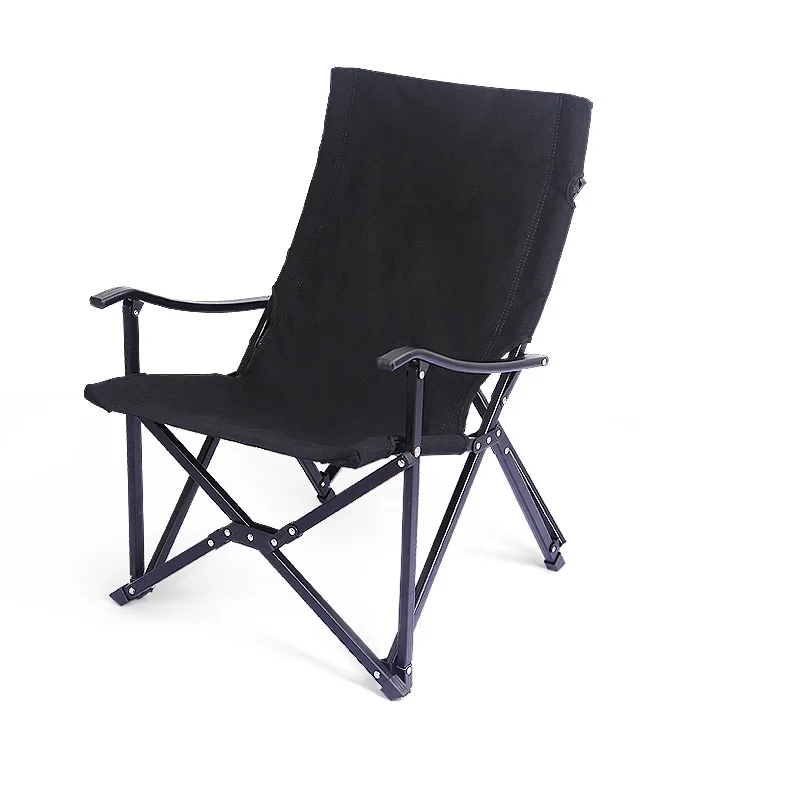 Outdoor Folding Chair Portable Back Chair Camping Fishing Canvas Long Comfortable Camping Chair