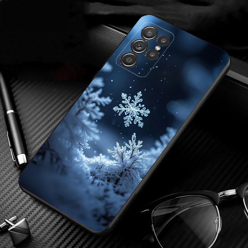 Snowflake Winter Phone Case Cover For Samsung Galaxy S26 S25 S24 S23 S22 S21 Ultra Plus S24 S23 S20 FE S26FE