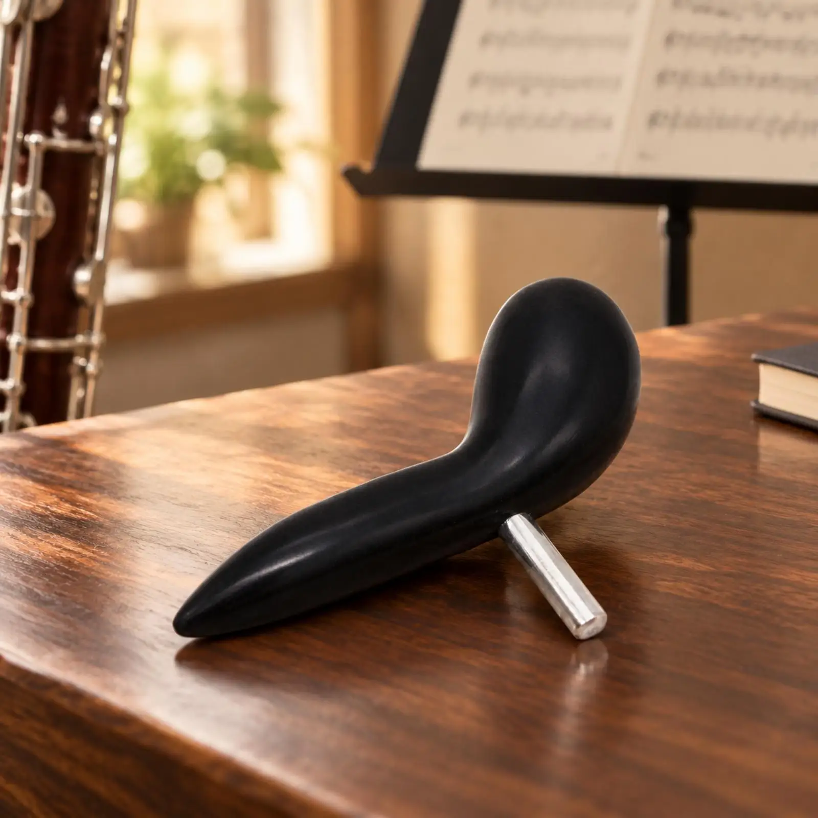Detachable Bassoon Thumb Rest Bird Motif Hand Cushion ABS Copper Plated Silver Smooth Surface for Consistent Grip During Play