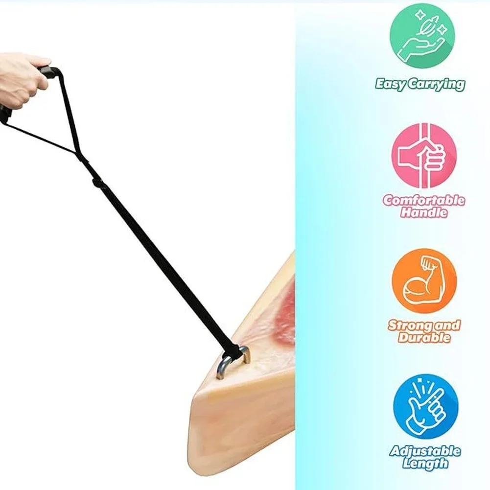 

2 PCS Adjustable For KAYAK Standing Assist Straps with Ergonomic Handles Length 38 to 60 Inches for Paddle Support