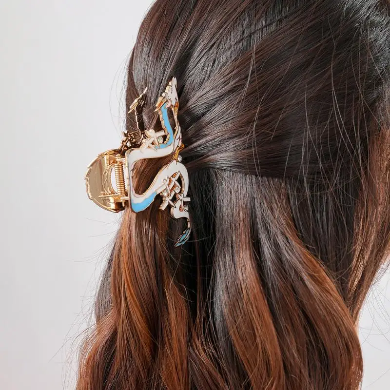 1Pcs  Cute Creative Cartoon Hair Claw Boat Dragon Large Hair Claws Japanese Cat Fashion Claw Clip Hair Accessories For Women view 4