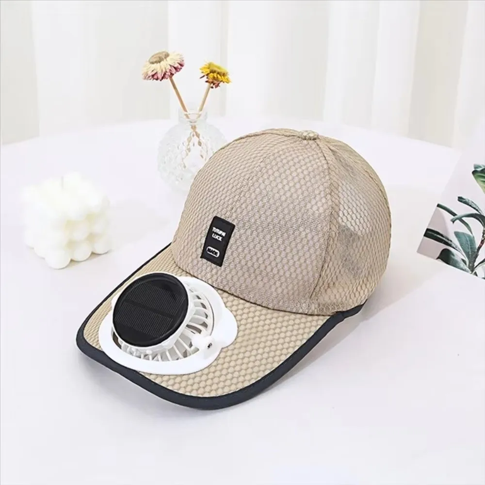 Sun Protection Solar Powered Fan Hat UV Protection Strong Wind Baseball Cap with Fan Unisex Portable Summer Fan Visor Cap