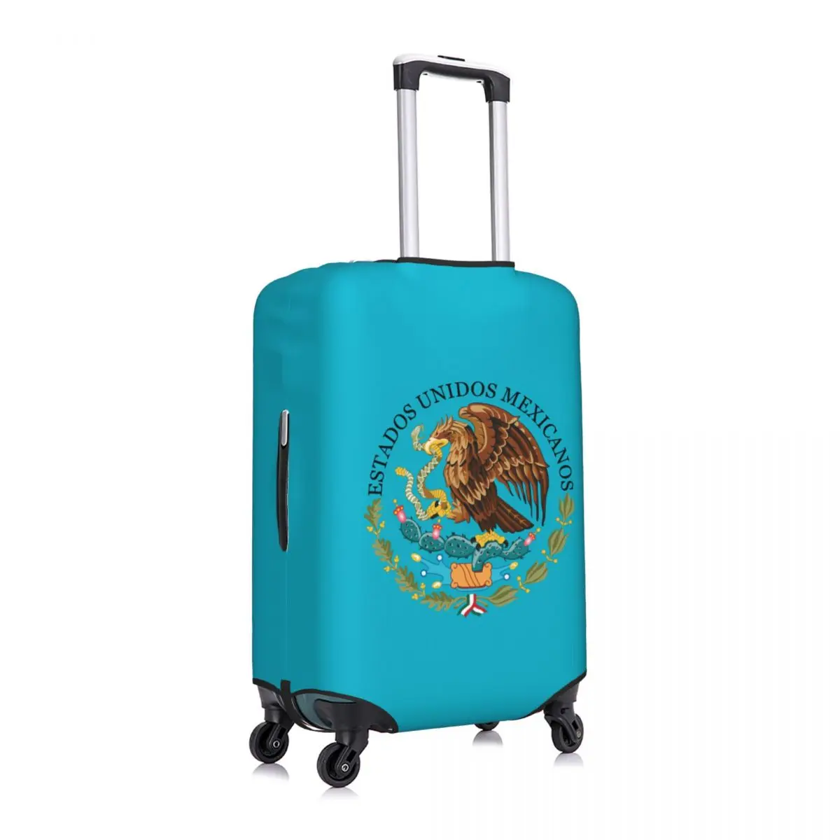 Custom Coat Of Arms Of Mexico Luggage Cover Protector Funny Mexican Flag Seal Travel Suitcase Protective Cover for 18-32 Inch