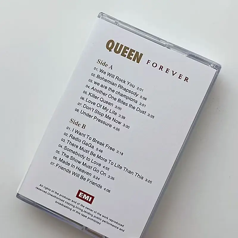 Rock Queen Freddie Mercury Music Tape Queen Forever Album Cassettes Cosplay Recorder Car Walkman Soundtracks Box Party Music