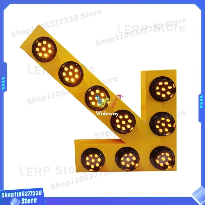 Solar Powered DC12V Aluminum LED Arrow Traffic Warning Light Flashing Direction Indicator Sign for Road Safety Malaysia Use