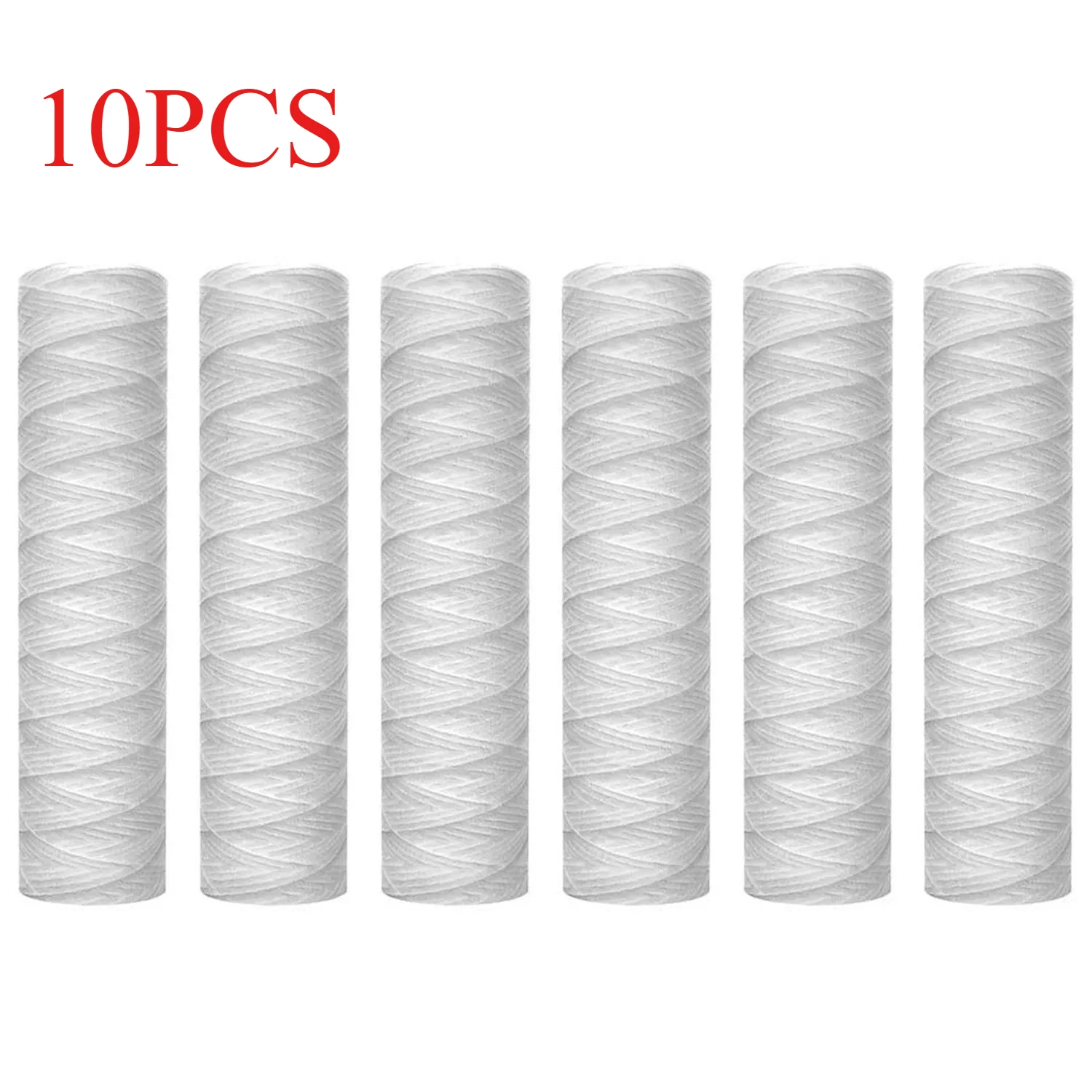 

10PCS Micrometre String Wound Sediment Water Filter Cartridge Whole House Sediment Filtration Universal