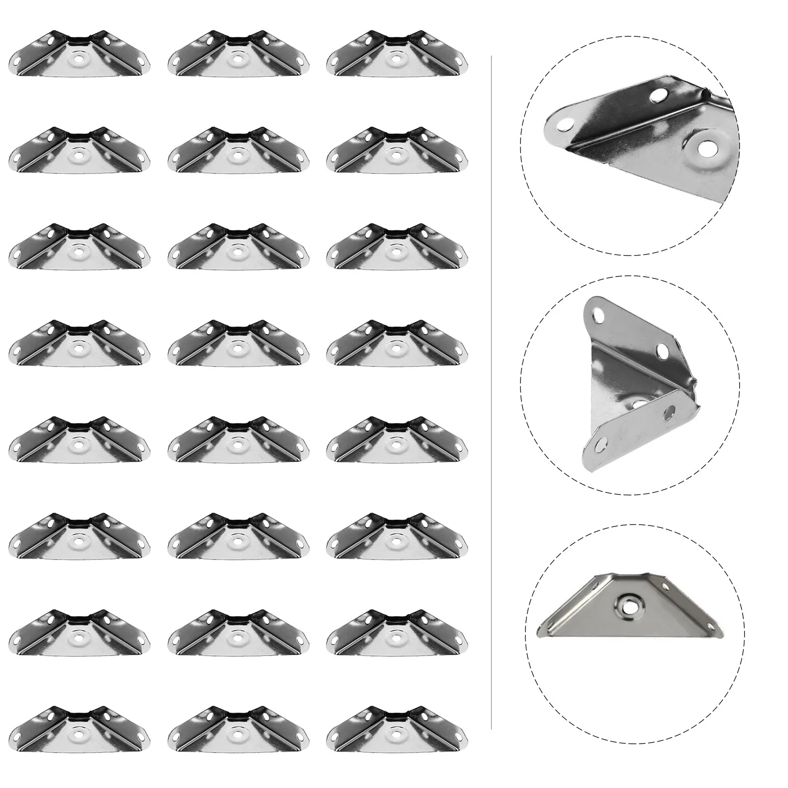 

24 шт. Угловые кронштейны из нержавеющей стали для мебели, усиленные, для защиты от падения, фурнитура для угловых полок