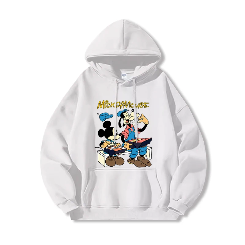 Disney Mickey Mouse and Donald Duck Cartoon Anime Printing Men's and women's hoodies Autumn and Winter Couple Clothes Hoodies