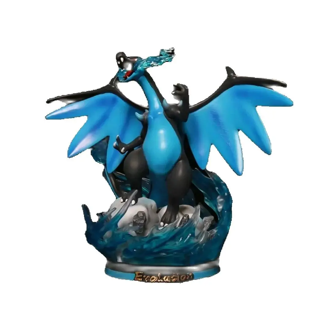 

Anime Pokemon Charizard Dracaufeu Glurak Evolution Ver. GK PVC Action Figure Game Statue Collectible Model Kids Toys Doll Gifts