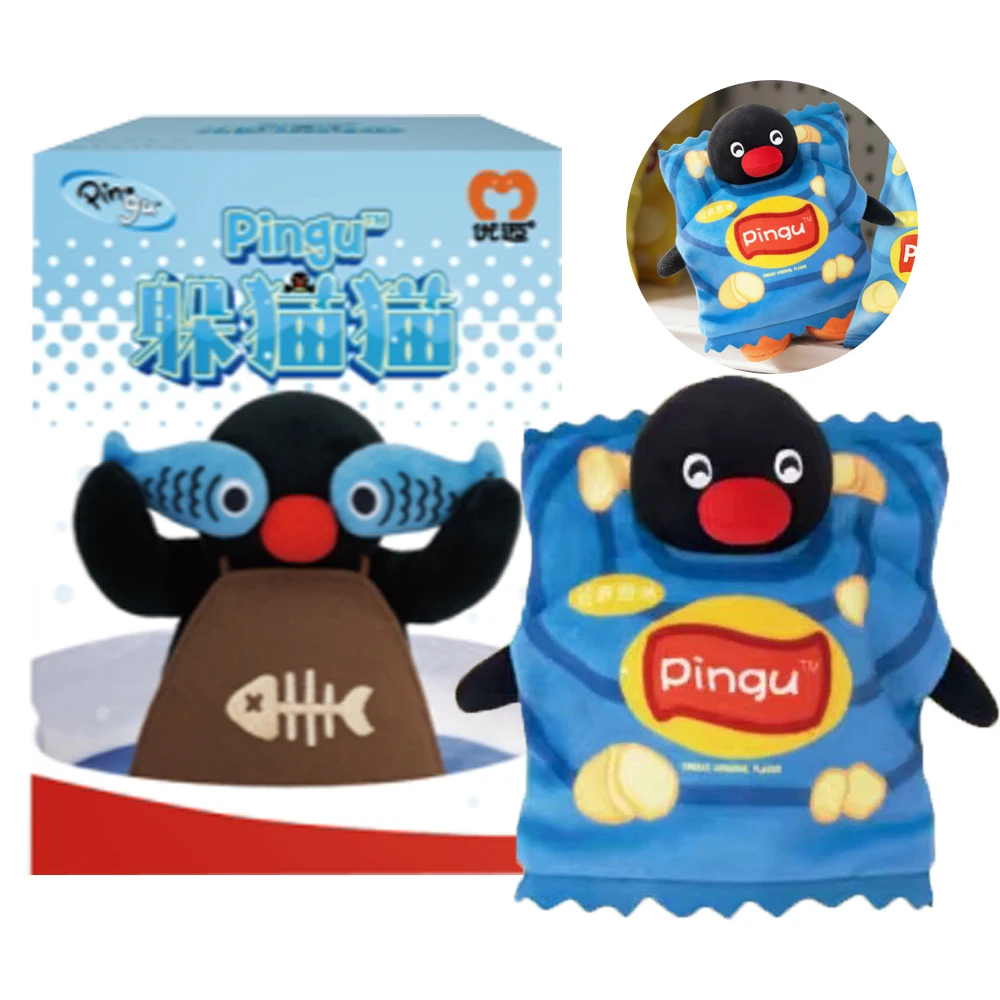 

Genuine Pingu Cute Soft Doll Pendant Blind Box Animated Cartoon Little Penguin Hide-and-seek Series Trendy Model Bag Decor Toy