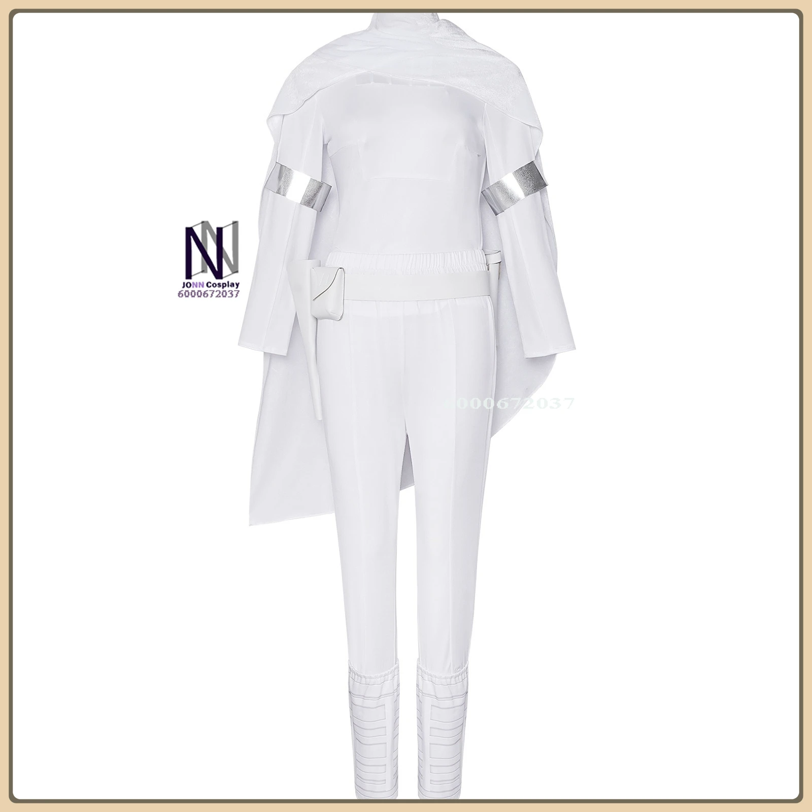

Hot Queen Amidala Cosplay Costume Fashion White Uniform Set Full Set High Quality Halloween Party Suit Anime Outfit(Female)