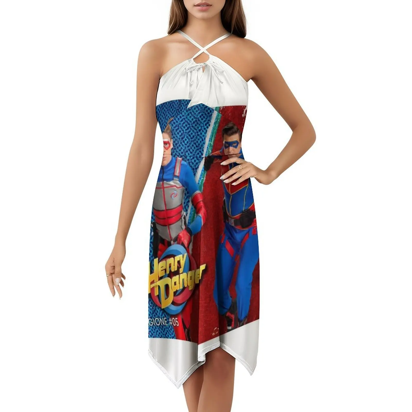 فستان حفلات نسائي من Henry Danger-Captain Man and Kid Danger ملابس نادي مطبوعة عصرية للإناث Henry Hart Ray
