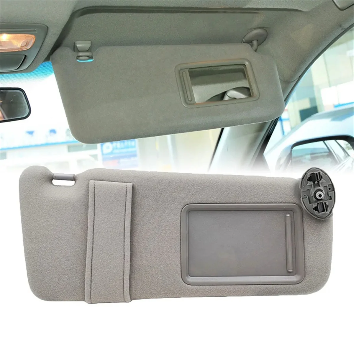 ซ้าย + ขวารถ Sun Visor แต่งหน้ากระจกบังแดดสําหรับ Toyota Corolla 2007-2013 กระจก Sun Visor ดึง Vanity Mirror