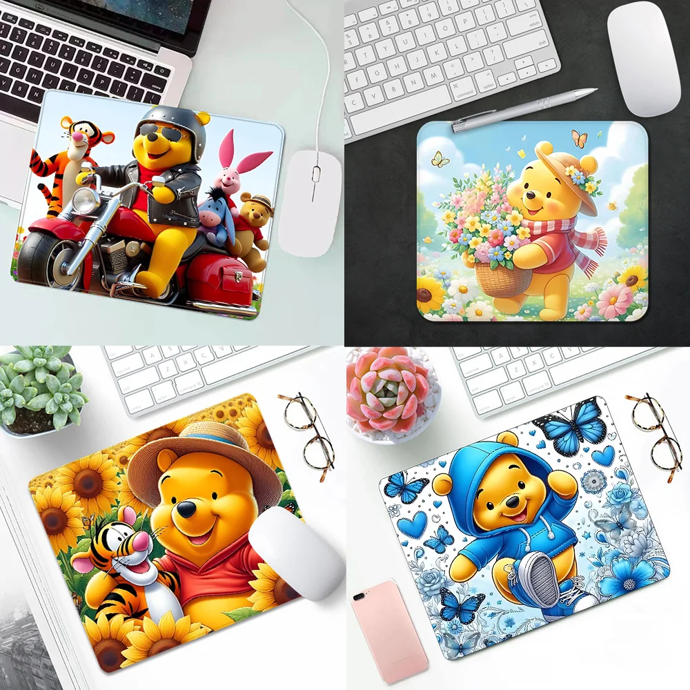 Cute Anime Winnies the Poohs Gaming Mouse Pad XS Small Mousepad For PC Gamer Desktop Decoration Office Mouse Mat Deskmat Rug