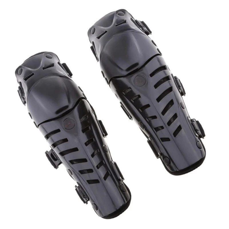 

2pc Motorcycle ATV Motocross Adjustable Elbow Knee Shin Guard Pad for Motorbike Mountain Biking, Black