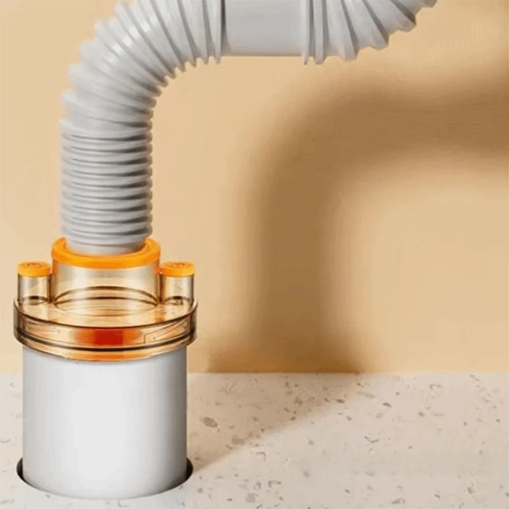 Dual-Layer Silicone Sink Drain Adapter Gravity Closure Anti-Odor Three-Way Drain Adapter Backflow Blocking Sewer Pipe Seal