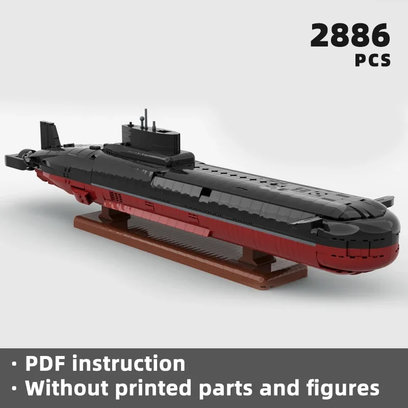 

powerful Soviet Russian typhoon class submarine bricks navy nuclear powered blocks military missiles moc building unique display