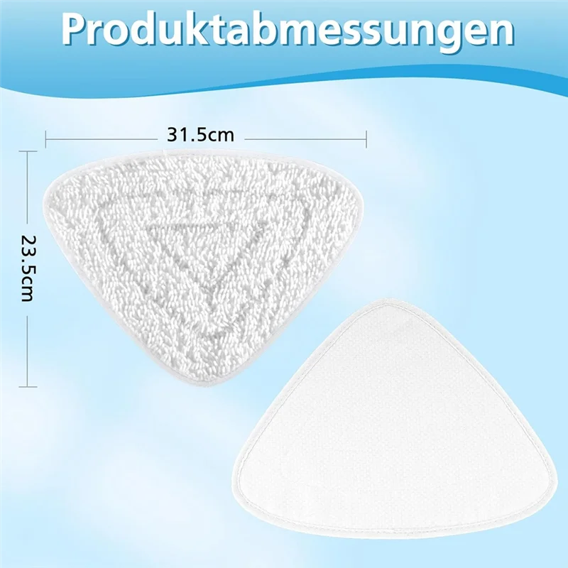 TCF-For Vilead Steam Plus Replacement Parts 6 PCS Erect Cloth For Steam Vacuum For Vileda Floor Clean