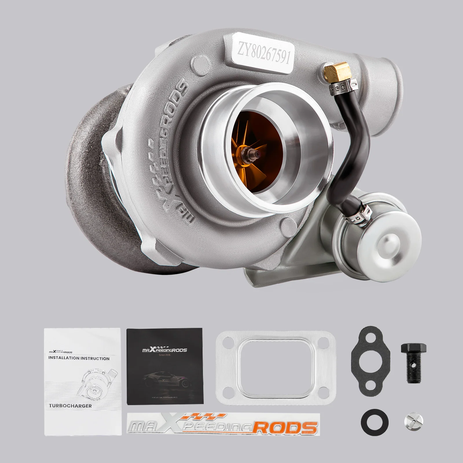 

GT2871 GT2860 Turbo for 1.5-2.0L street type Upgraded Billet Compressor Wheel Water + Oil Cooled