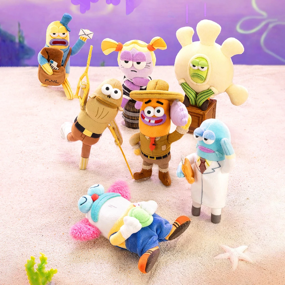 

SpongeBob SquarePants Bikini Bottom Buddies Funny Plush Gen 2 Blind Box Anime Pendant Keychain Figure Doll Surprise Bag Toy Gift