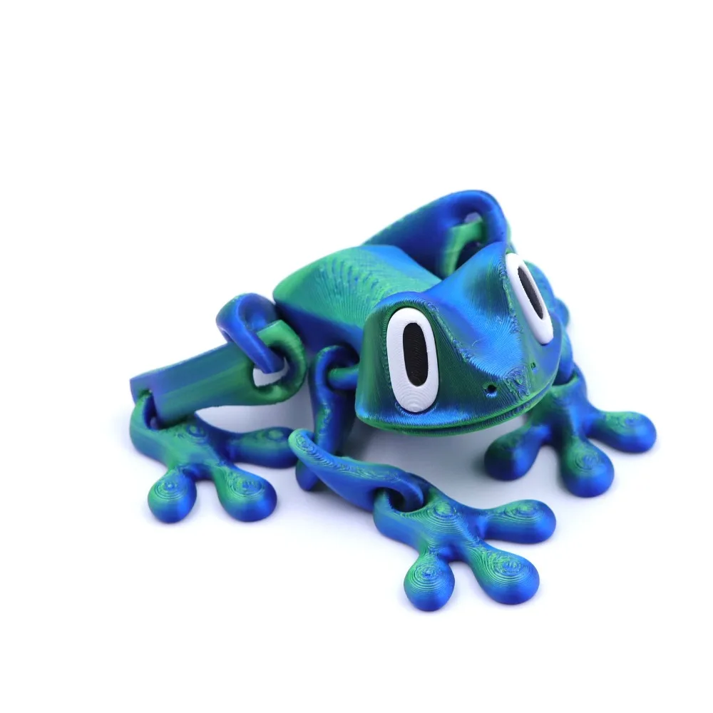

Movable Joints 3D Printed Frog Model Magnetic Cartoon Frog Sculpture Figurine Handicraft 3D Printed Frog Toy Birthday Gift